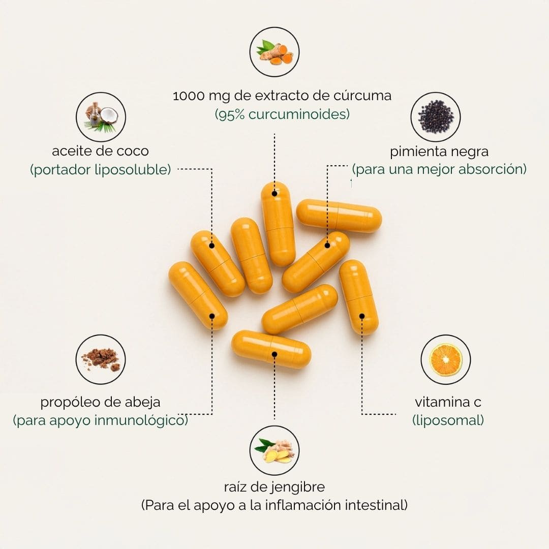 Turmeric Curcumin®  60 Cápsulas Vegetales de (1,000 mg)