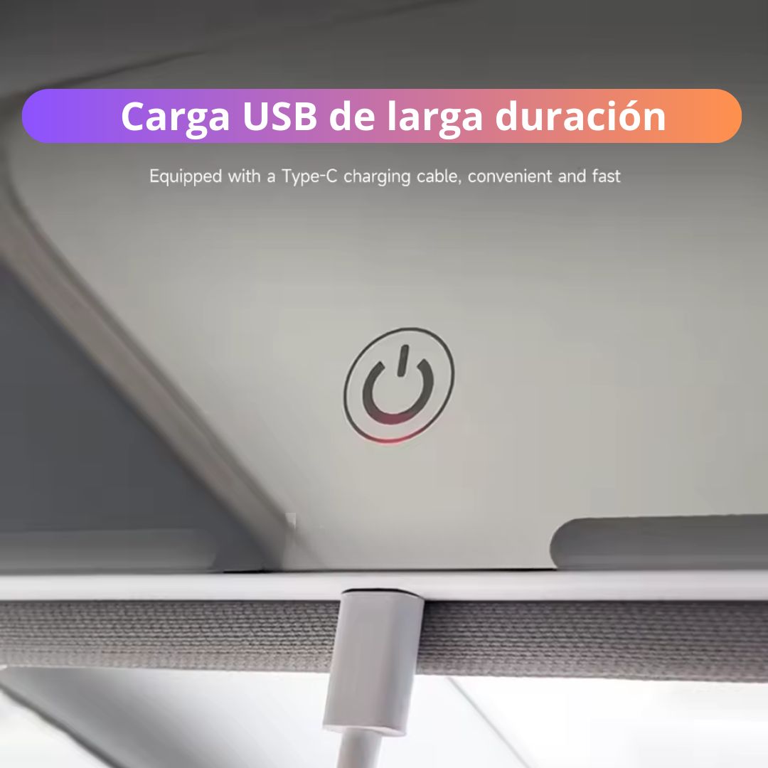 ESPEJO DE LUJO CON LUZ LED PARA AUTO