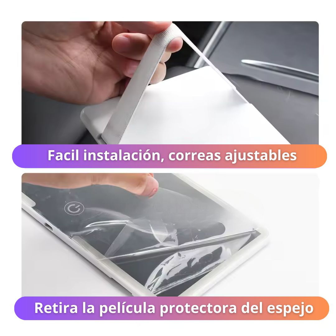 ESPEJO DE LUJO CON LUZ LED PARA AUTO