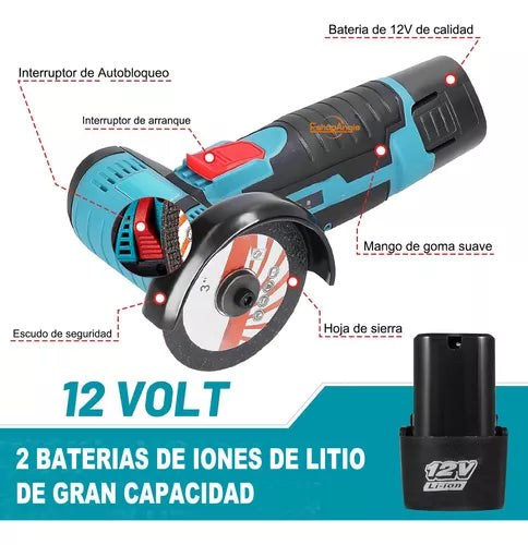 GrindPro® Mini Amoladora Angular Inalámbrica