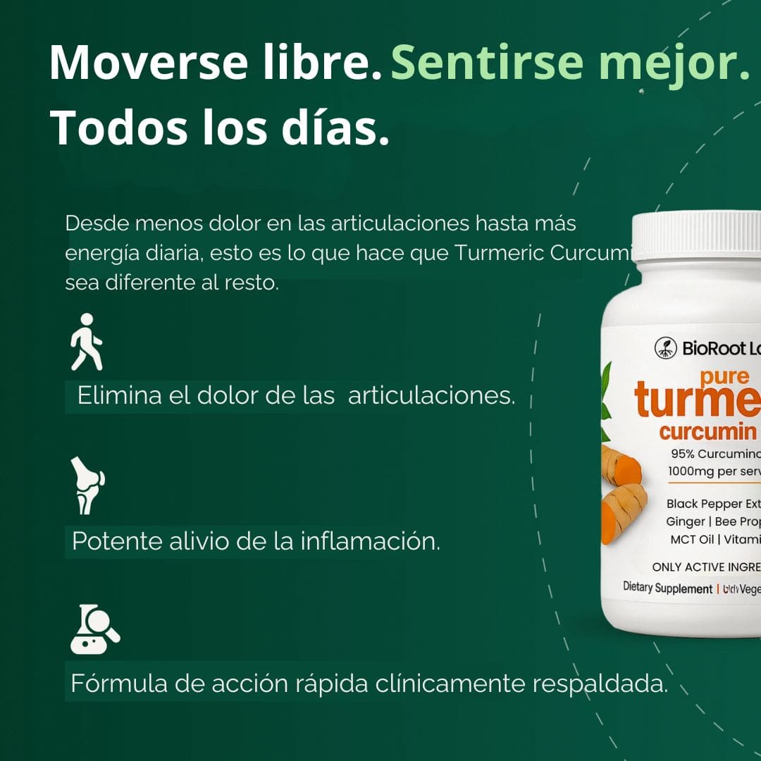 Turmeric Curcumin®  60 Cápsulas Vegetales de (1,000 mg)
