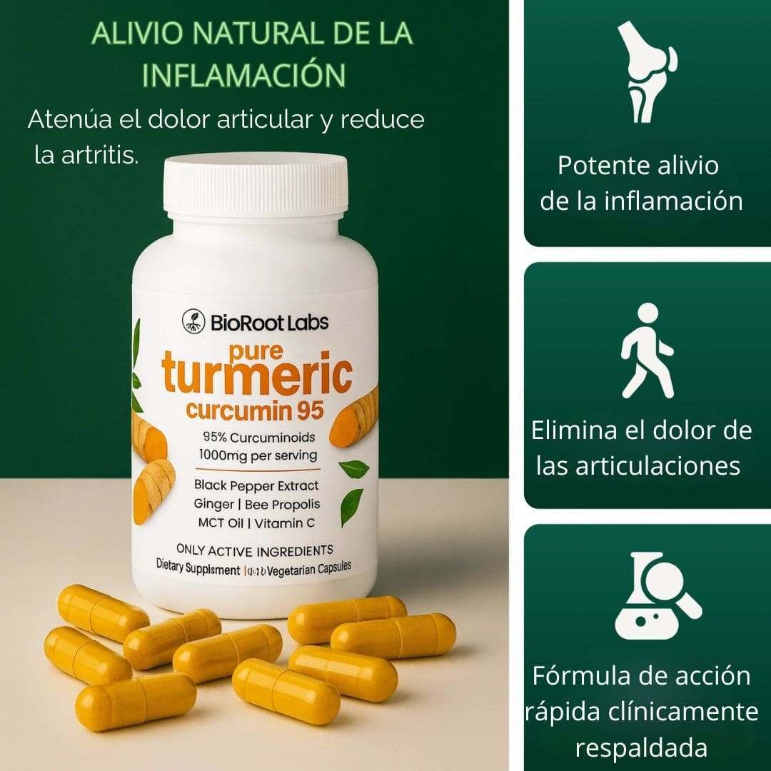 Turmeric Curcumin®  60 Cápsulas Vegetales de (1,000 mg)